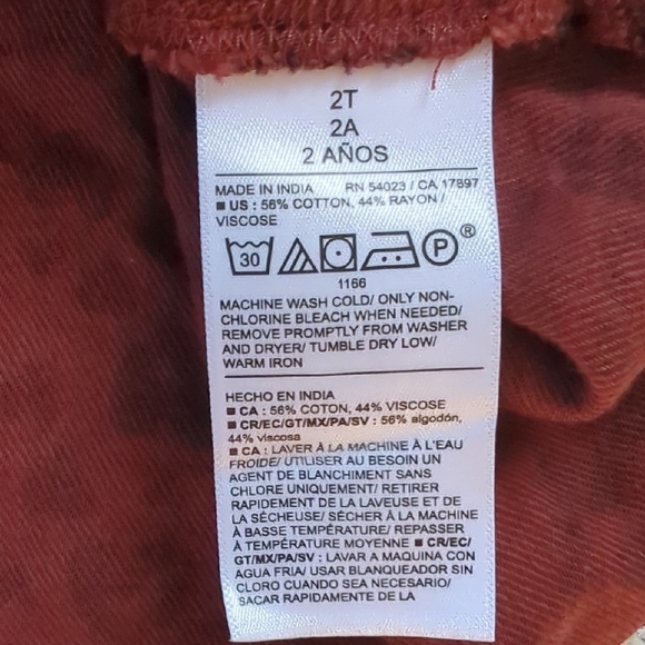 NWOT Old Navy Skater Skirt with Brown and Black Heart Print Size 2T - Picture 5 of 6